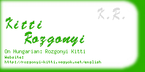 kitti rozgonyi business card